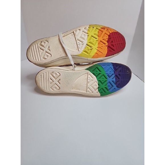 Converse Chuck 70 Hi Top Unity Pride Shoes W:Size 8 M: Size 6 Paisley Patchwork - Picture 13 of 13